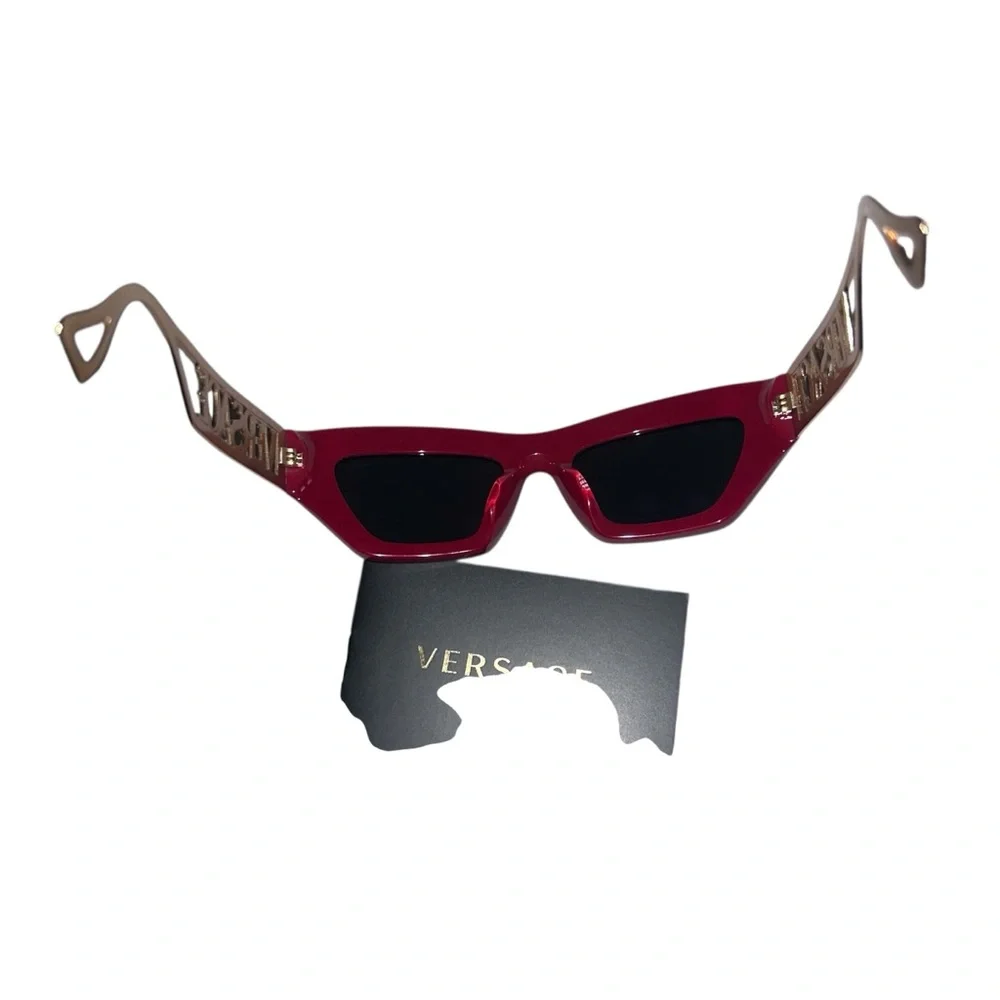 Versace Red Sunglasses VE4432U – Bold Designer Shades - Picture 11 of 16